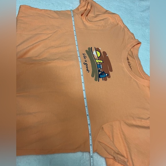 Life is Good size men’s medium orange tshirt with graphic - Picture 4 of 6